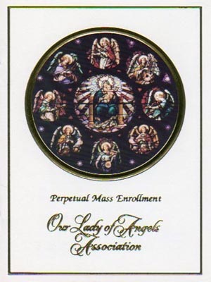 mass cards perpetual angels lady association card perp a003